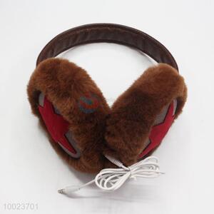 Brown plush  star earmuff/headphone  