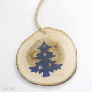 Christmas Decoration Pendant Wood Disk with the Christmas Tree Pattern