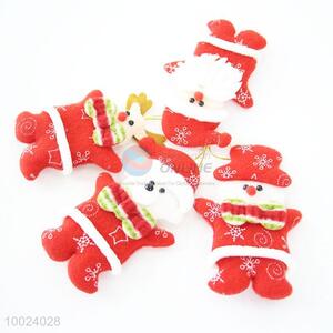 Hot Sale Cheap Christmas Snow Flower Red Color Small Cute Lively Cloth Pendant