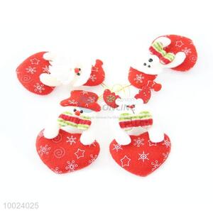 Hot Sale Cheap Christmas Snow Flower Red Shoe Small Cute Lively Cloth Pendant