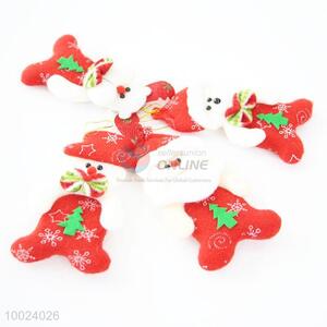 Hot Sale Cheap Christmas Snow Flower Red Color Green Tree Small Cute Lively Cloth Pendant