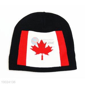Canadian Flag Pattern Beanie Cap/Knitted Hat for Winter