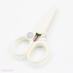 White Color Cover Head Stainless Steel Eyebrow Scissors