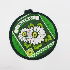 Round green thick pot holder for home use