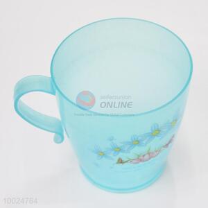 Wholesale 8.5*9.5cm Plastic Teacup with Handles, Printed with Flowers