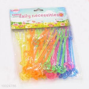 7cm Colorful Plastic Fruit Toothpicks in Fork Shape