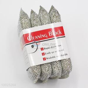 4Pieces/Set Silvery Household Kitchen Scouring Pad