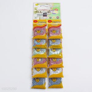12Pieces/Set Colorful Kitchen Scouring Pad