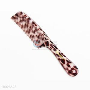 High Quality Leopard Pattern Plastic Hair Comb with Handle