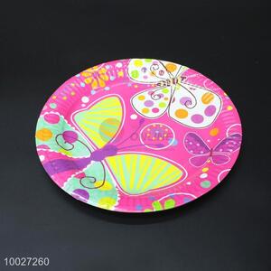 Disposable Birthday Paper Dish/Plate With Butterflies Pattern