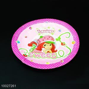 Cute Girl Disposable Birthday Paper Dish/Plate