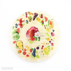 Fruit Pattern Kitchen Supplies Round Wooden Placemat