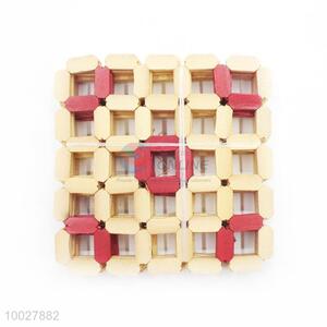 Red Kitchen Supplies Square Wooden Placemat