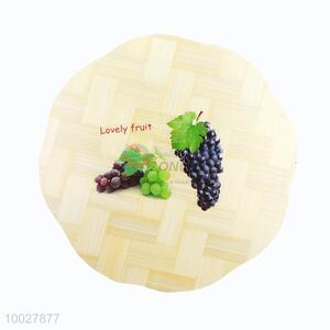 Grape Pattern Kitchen Supplies Round Wooden Placemat