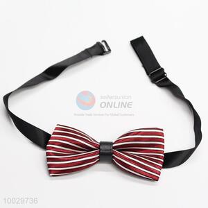 Children red-white strip pattern bow tie