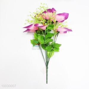 Tabel Decoration Artificial Common Callalily of 12 Heads Red Tulip Flower For Home Decoration
