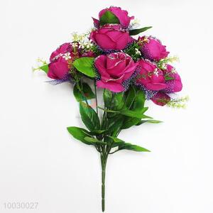 High Quality 12 Heads Rose Decoration Artificial Flower/Home Decor Flower
