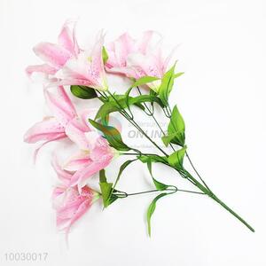 Beautiful 7 Heads Pink Orchid Decoration Artificial Flower/Home Decor Flower