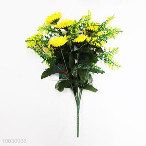 12 Heads Yellow Chrysanthemum Decoration Artificial Flower/ Home Decor Flower