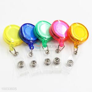 Clear multicolor plastic badge reel yilake buckle