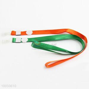 Factory wholesale green/orange 1.5 nylon lanyard neck strap