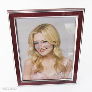 Hot sale 6*8 inch wine red-silver photo frame