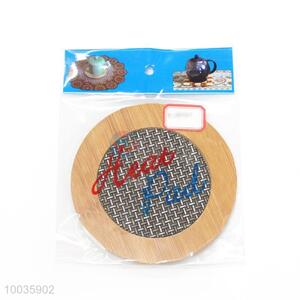 Round Bamboo Placemat/Heat Pad with Mesh