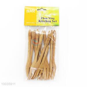 4 Pieces High Quality Bamboo Meat/Fruit Fork
