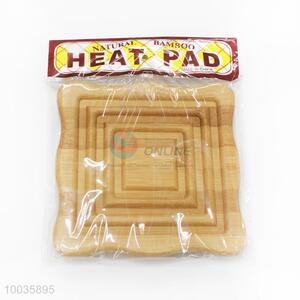 High Quality 14.5cm Square Bamboo Placemat/Heat Pad
