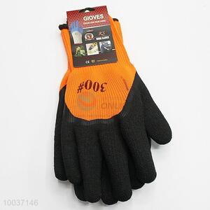 Black&Orange 25cm Superior Latex&Thick cotton yarn Work/Safety Gloves