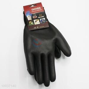 Black 24cm Wholesale Nylon&PU Work/Safety Gloves