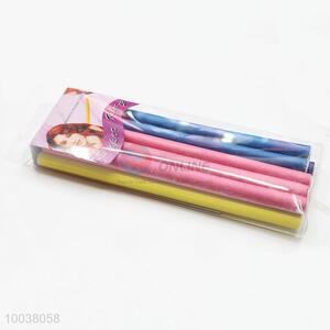 Factory wholesale 4colors 10pcs/bag rubber bendy hair rollers