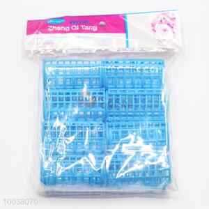 High quality blue 10pcs/bag plastic hair roller