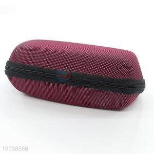 Wine red eye glasses/sunglasses case with zipper