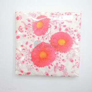 Pink Flower Pattern Square Napkin