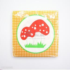 Mushroom Check Pattern Square Napkin