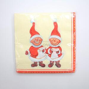 Wholesale Little Snow Doll Red Square Napkin