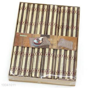 Eco-friendly natural material 45*30cm 6 pcs/set bamboo table placemat