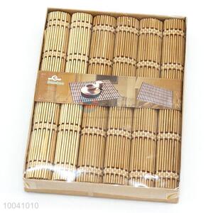 Hot-sale Wholesale price 45*30cm 6 pcs/set bamboo placemat