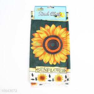 Sunflower Printed Microfiber Dish Cloth/Kitchen Towel