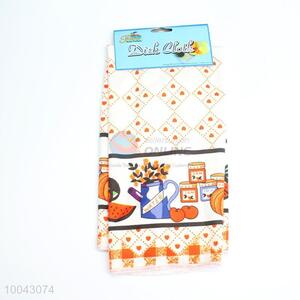 Latte microfiber printed dish cloth for home kitchen and restaurant