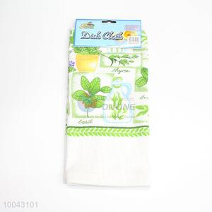 Green Plant Cotton Kitchen Towel Kitchen Dish Cloth