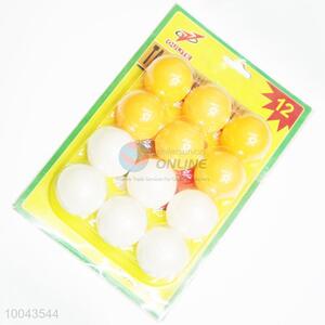 12pcs 40mm Plastic Table Tennis Balls Set