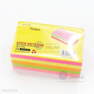 5 Colors 500 Sheets Rectangle Paper Post-it Notes/Sticky Notes/Memo Pad