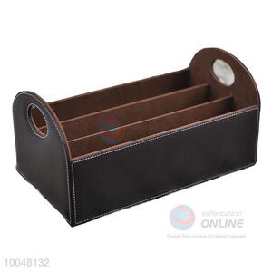 New arrivals brown faux leather storage box