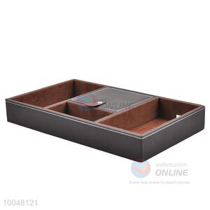 Top quality gift brown pu leather storage box