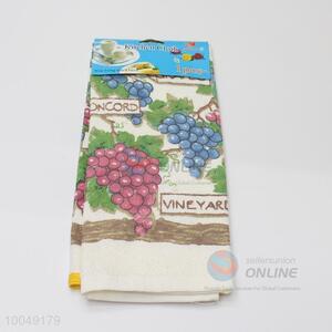 Grape pattern cotton kitchen cleaning cloth