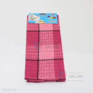 Top quality pink lattice pattern dish cloth