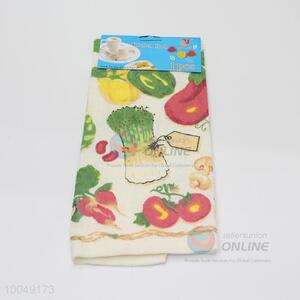 Vegetable pattern cotton kitchen cleaning cloth