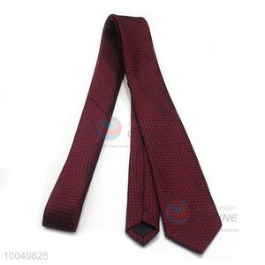 Designer low price 2016 dark red polyester ties for man